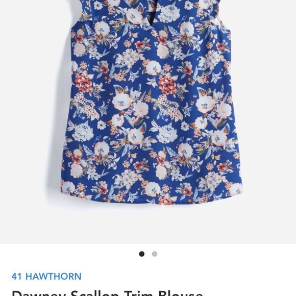 41 Hawthorn scallop trim blouse - Picture 3 of 3